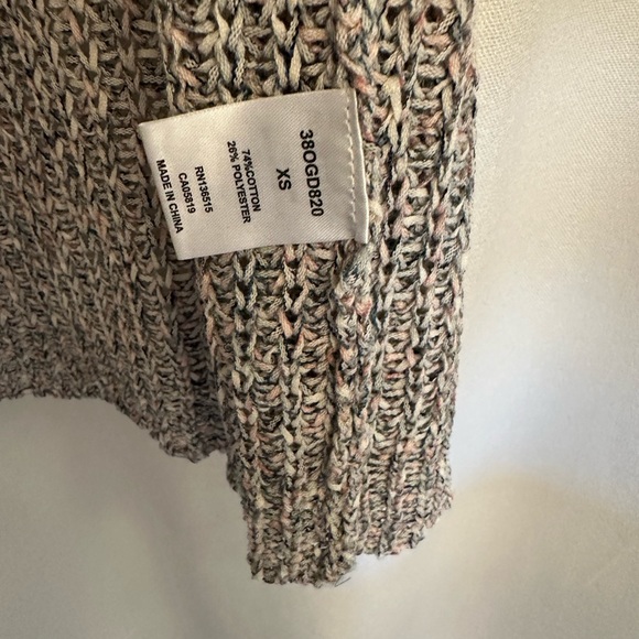 One Grey Day cardigan. Size XS. Grey, pink, cream. NWT - Picture 4 of 6